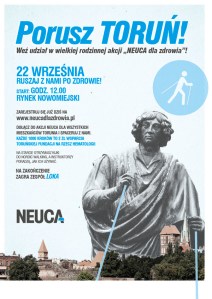 Porusz Toruń! Plakat marszu dla zdrowia.
